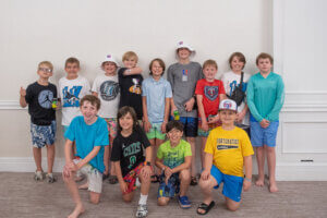 Player celebrate the last night of camp with games & water slides at the Hyatt Regency Coconut Point